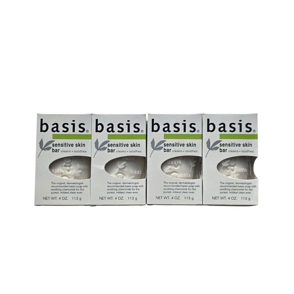 Basis Sensitive Skin Bar 4 oz Lot of 4